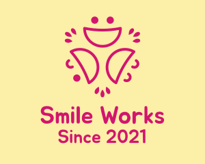 Smiley Faces Line Art logo design