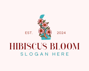 Delaware Blossom Flower logo design