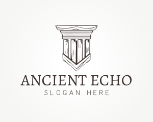 Ancient Pillar Column logo design