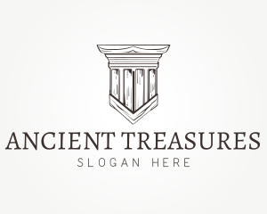 Ancient Pillar Column logo design