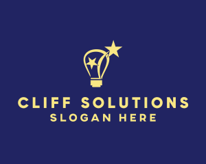 Lightbulb Star Idea  logo design