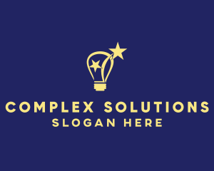 Lightbulb Star Idea  logo design