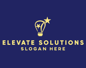 Lightbulb Star Idea  logo design