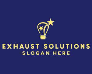 Lightbulb Star Idea  logo design