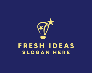 Lightbulb Star Idea  logo design