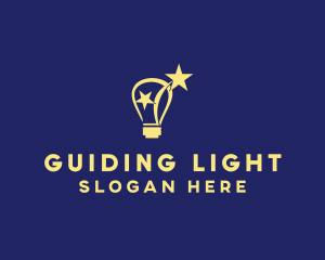 Lightbulb Star Idea  logo design