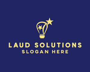 Lightbulb Star Idea  logo design