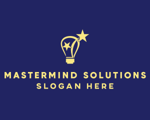 Lightbulb Star Idea  logo design