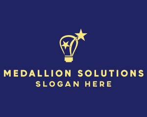 Lightbulb Star Idea  logo design