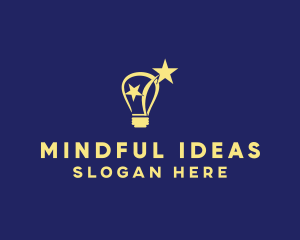 Lightbulb Star Idea  logo design