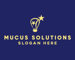 Lightbulb Star Idea  logo design