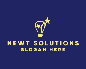 Lightbulb Star Idea  logo design