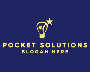 Lightbulb Star Idea  logo design