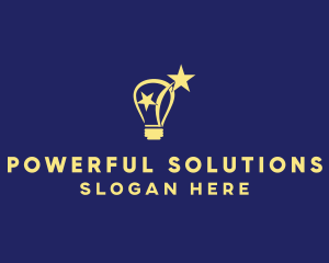 Lightbulb Star Idea  logo design