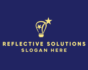 Lightbulb Star Idea  logo design