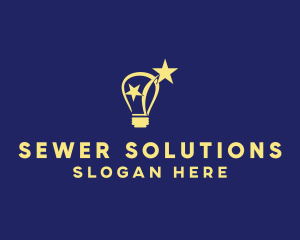 Lightbulb Star Idea  logo design