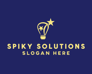 Lightbulb Star Idea  logo design