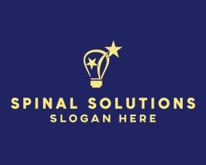 Lightbulb Star Idea  logo design