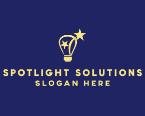 Lightbulb Star Idea  logo design