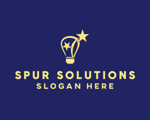 Lightbulb Star Idea  logo design