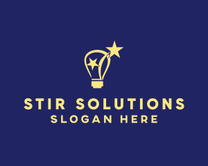 Lightbulb Star Idea  logo design