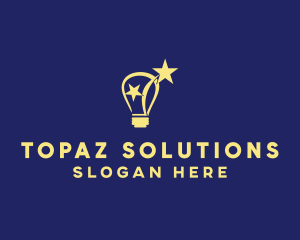 Lightbulb Star Idea  logo design