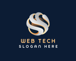 3D Digital Sphere Technology  logo design