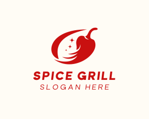 Red Chili Spice logo design