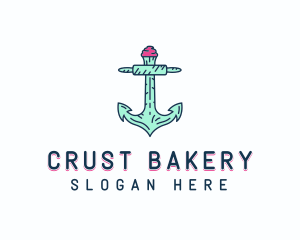 Cupcake Muffin Bakery Anchor logo design