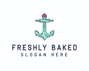 Cupcake Muffin Bakery Anchor logo design