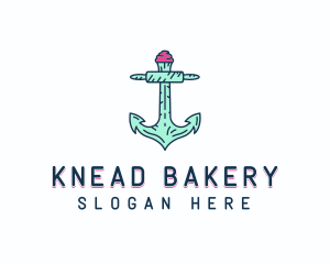 Cupcake Muffin Bakery Anchor logo design