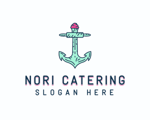 Cupcake Muffin Bakery Anchor logo design