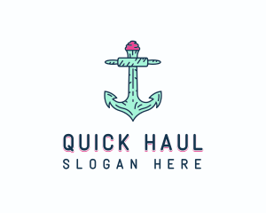 Cupcake Muffin Bakery Anchor logo design