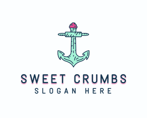 Cupcake Muffin Bakery Anchor logo design