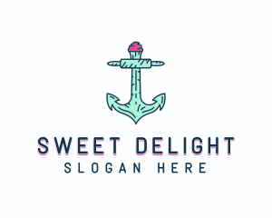 Cupcake Muffin Bakery Anchor logo design