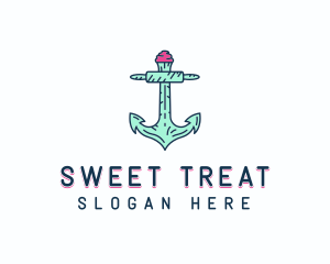 Cupcake Muffin Bakery Anchor logo design