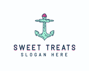 Cupcake Muffin Bakery Anchor logo design