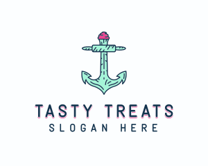 Cupcake Muffin Bakery Anchor logo design