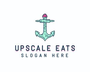 Cupcake Muffin Bakery Anchor logo design