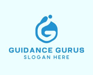 Blue Liquid Letter G logo design