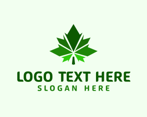 Weed Geometric Leaf logo