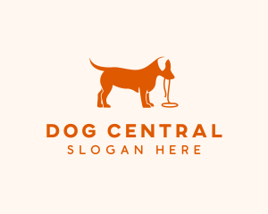 Orange Puppy Leash logo design