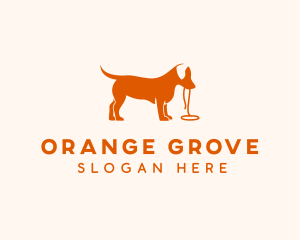 Orange Puppy Leash logo design