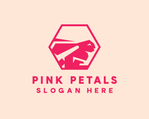 Modern Pink Rabbit logo design