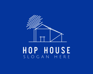 Blueprint House Construction logo design