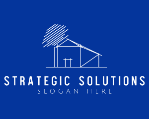 Blueprint House Construction logo design