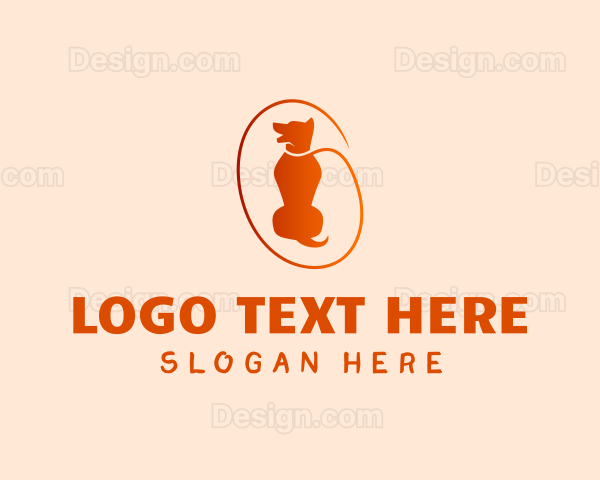 Dog Trainer Pet Leash Logo