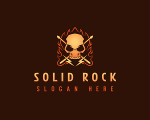 Skull Rock Band logo design