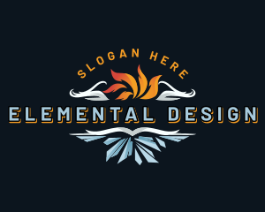 Element Fire Ice logo design