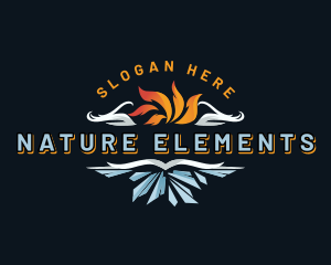 Element Fire Ice logo design